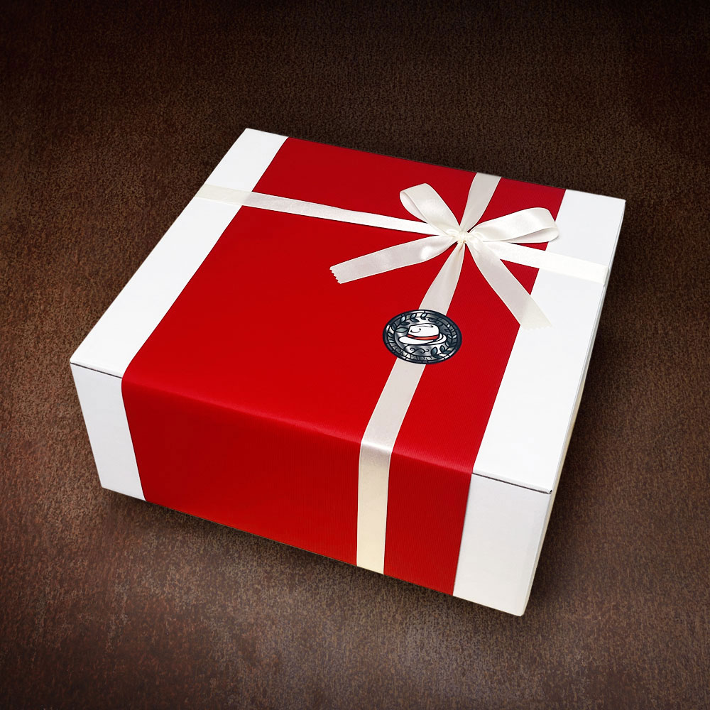 中折れハット系の帽子のギフト包装例