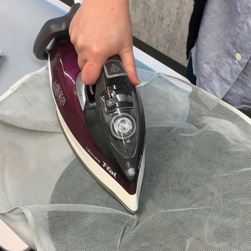 スチームを当てる