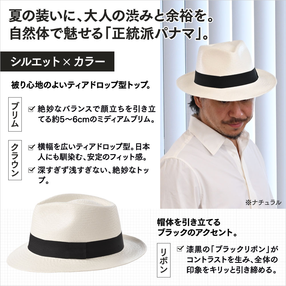 Teardrop Panama Hat（ティアドロップ パナマハット）　詳細