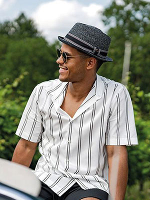 ストローハット着用イメージ