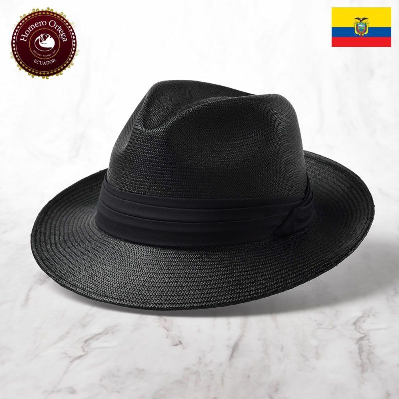 帽子 パナマハット パナマ帽 Homero Ortega（オメロ オルテガ） CAVALIERE REY（カバリエレ レイ）ブラック