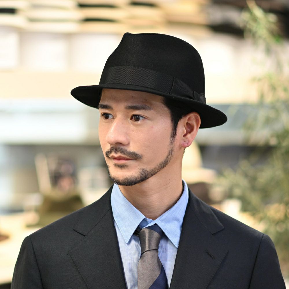 トナック フェルトハット LARME（ラルム）ブラック | 帽子通販 時谷堂
