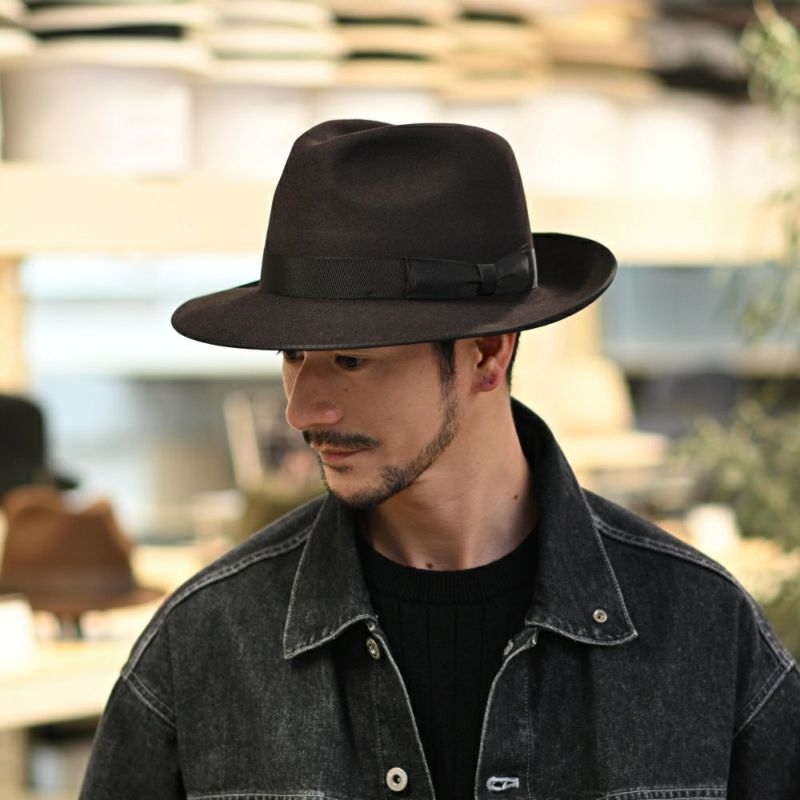 トナックのフェルトハット NOBLE（ノーブル）ダークブラウン