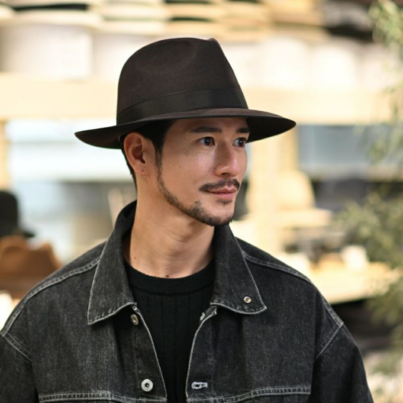 トナックのフェルトハット NOBLE（ノーブル）ダークブラウン