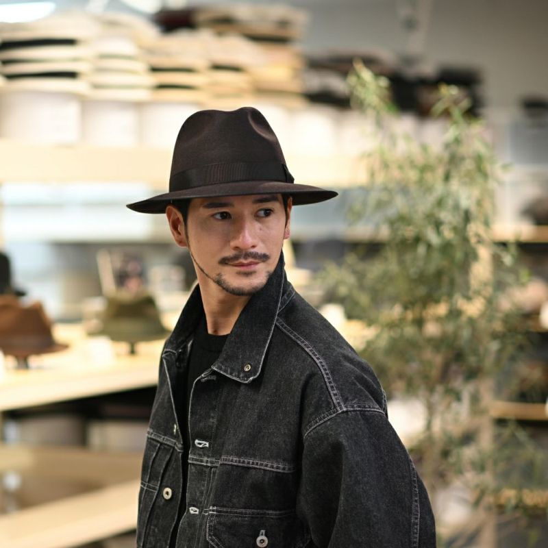 トナックのフェルトハット NOBLE（ノーブル）ダークブラウン