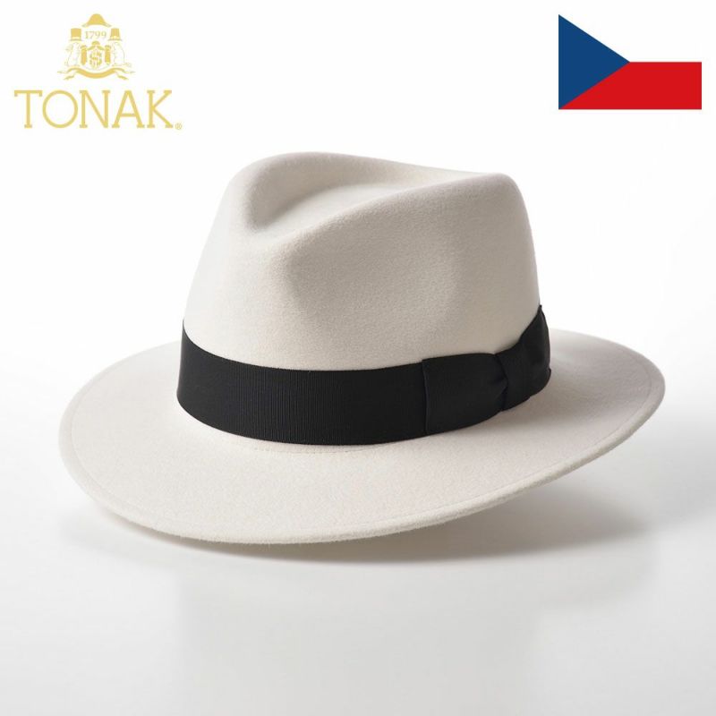 帽子 フェルトハット TONAK（トナック） FEDORA BLANC（フェドラ ブラン）ホワイト