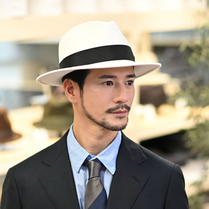 トナックのフェルトハット FEDORA BLANC（フェドラ ブラン）ホワイト