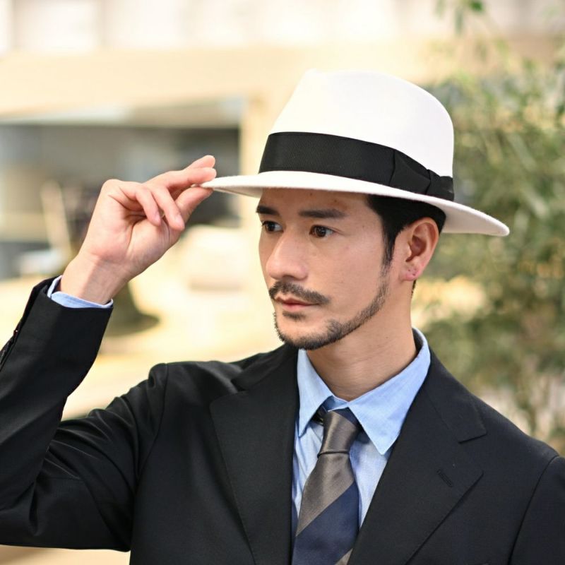 トナックのフェルトハット FEDORA BLANC（フェドラ ブラン）ホワイト