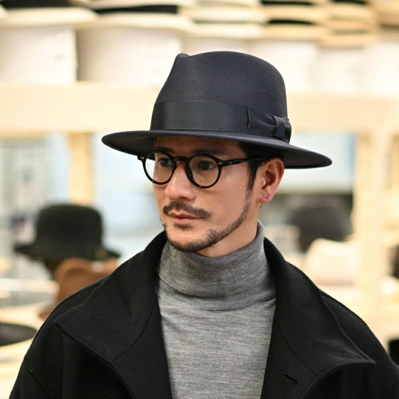 トナックのフェルトハット FEDORA LAC（フェドラ ラック）グレー
