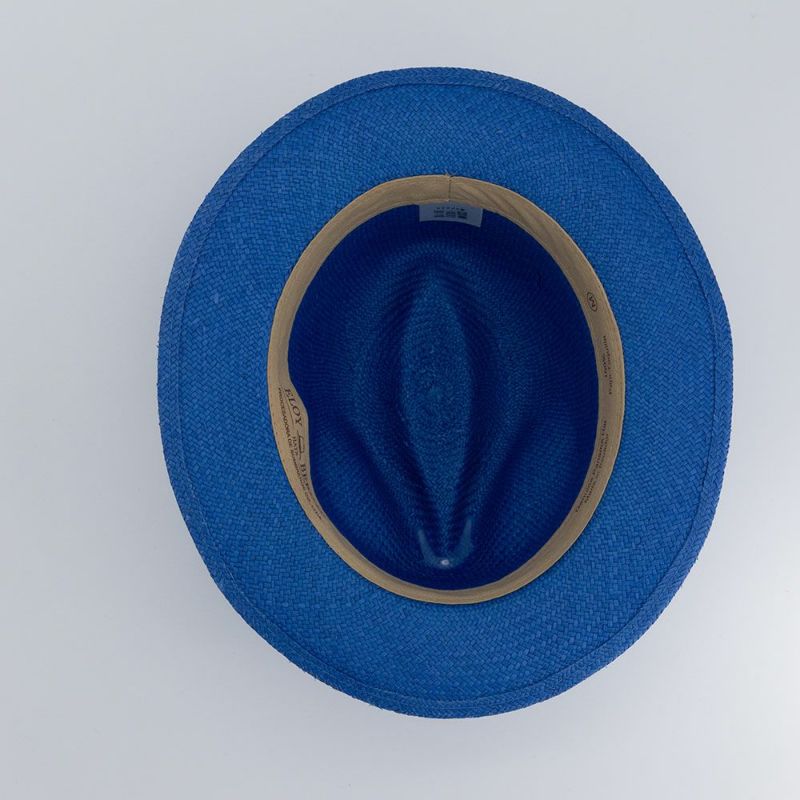 エロイ ベルナールのパナマハット PAPRIKA（パプリカ）ブルー