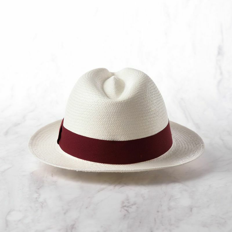 エロイ ベルナールのパナマハット Acuarela（アクアレーラ） ワインレッド