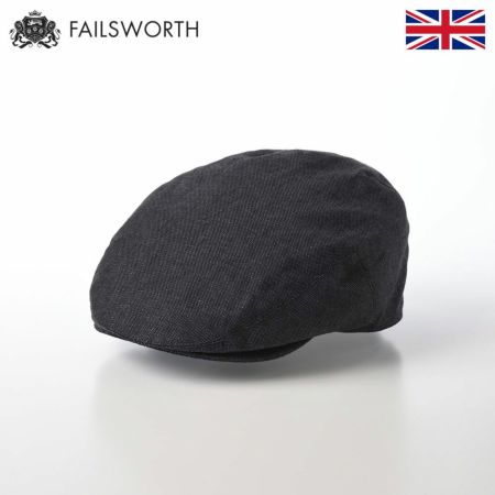 フェイルスワースのハンチング Irish Linen Cap（アイリッシュリネン キャップ）チャコール