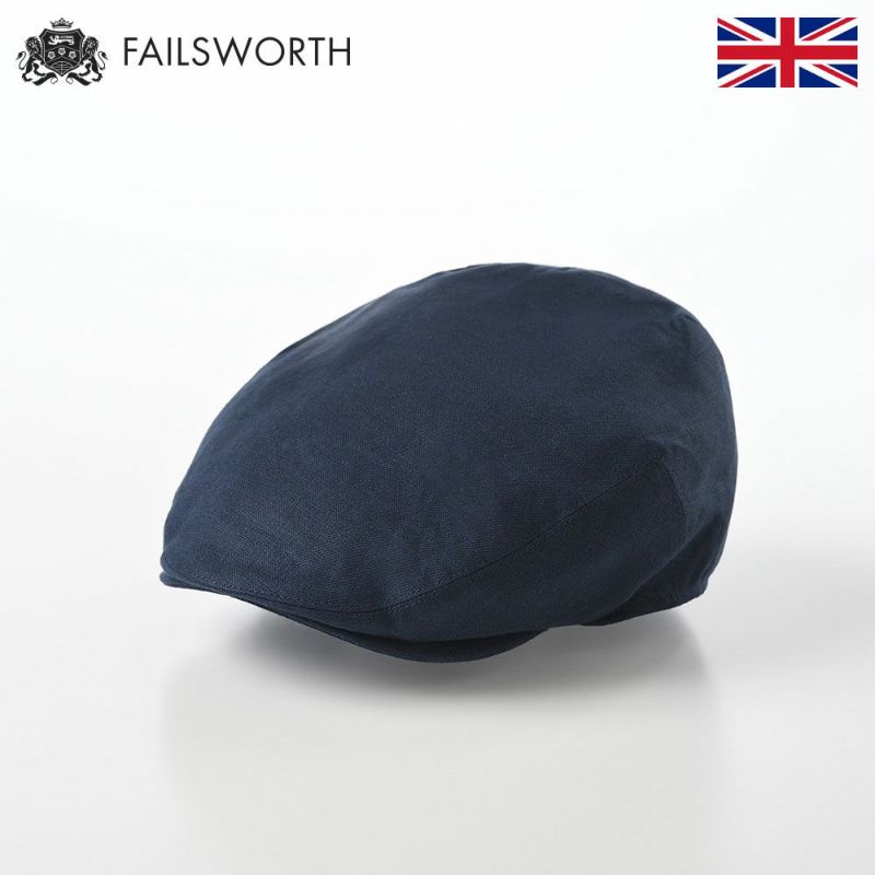帽子 ハンチング FAILSWORTH（フェイルスワース） Irish Linen Cap（アイリッシュリネン キャップ）ネイビー
