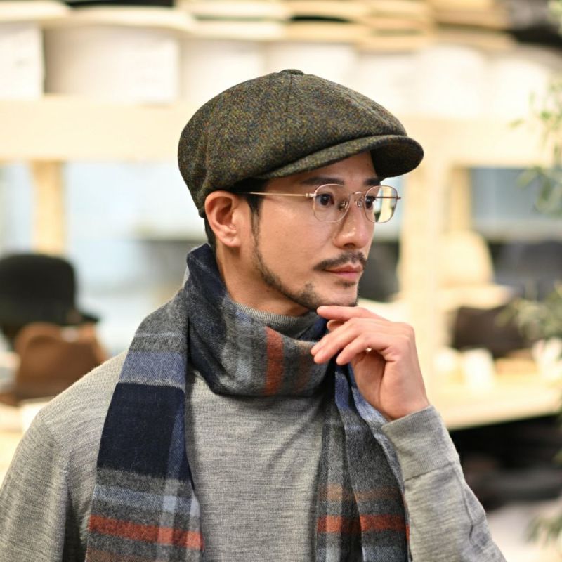 Failsworth キャスケット ハリスツイード キャロウェイ　L FAILSWORTH（フェイルスワース） クーポン配布中 キャスケット帽