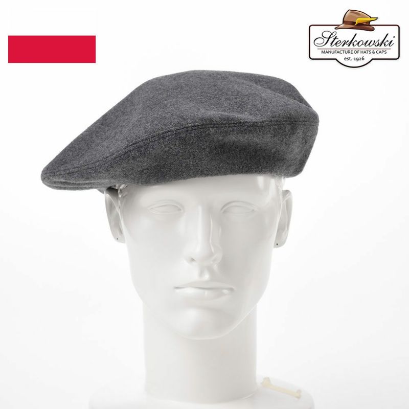 帽子 ベレー帽 Sterkowski（ステルコフスキー） Grand Classic Beret（グランドクラシック ベレー）グレー