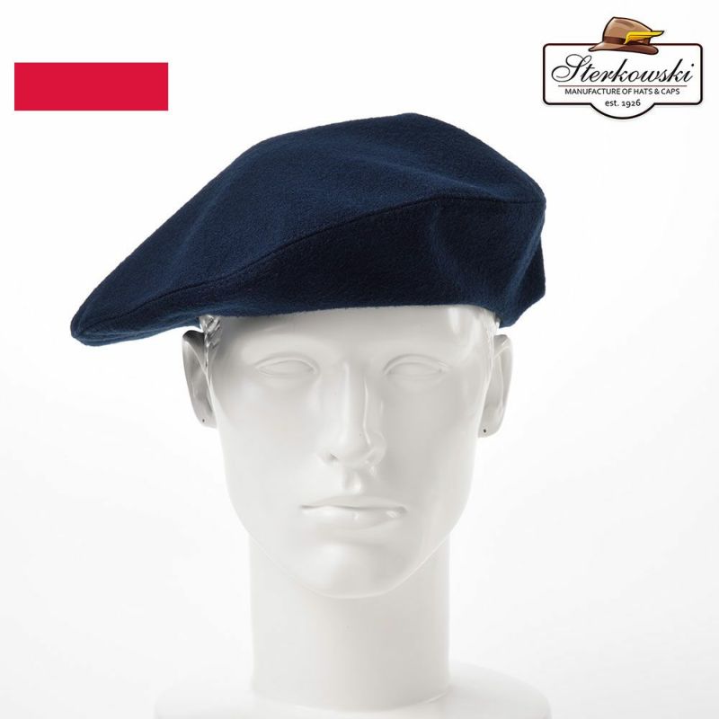 帽子 ベレー帽 Sterkowski（ステルコフスキー） Grand Classic Beret（グランドクラシック ベレー）ネイビーブルー