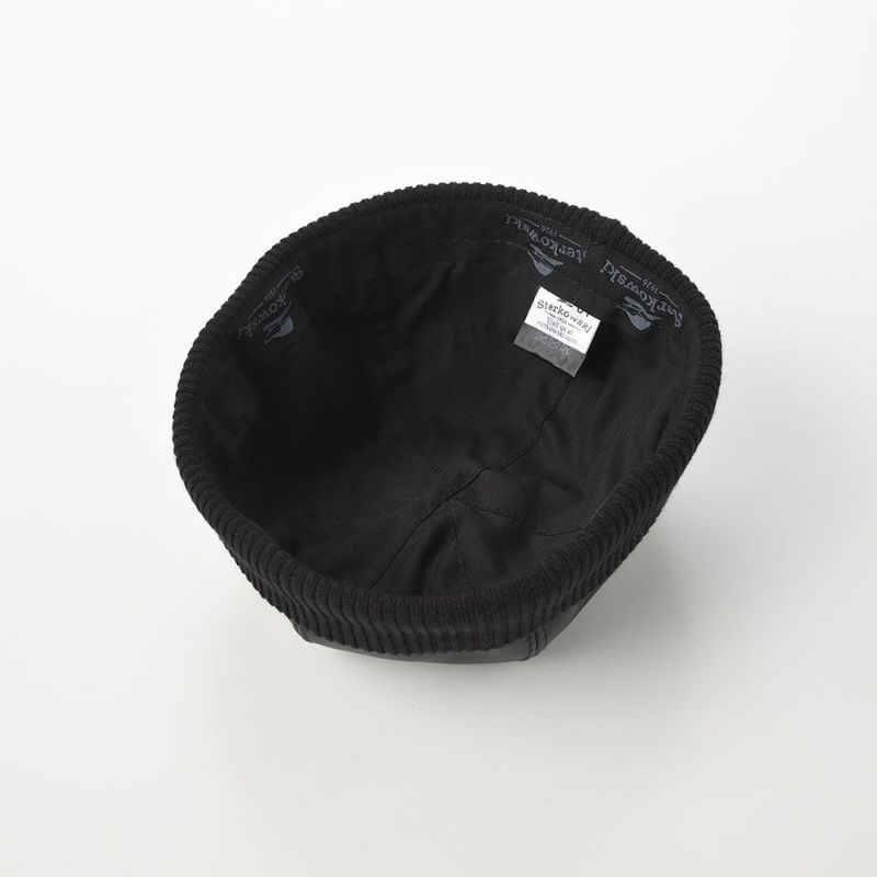 ステルコフスキーのレザーキャップ Leather beanie cap（レザービーニーキャップ）ブラック