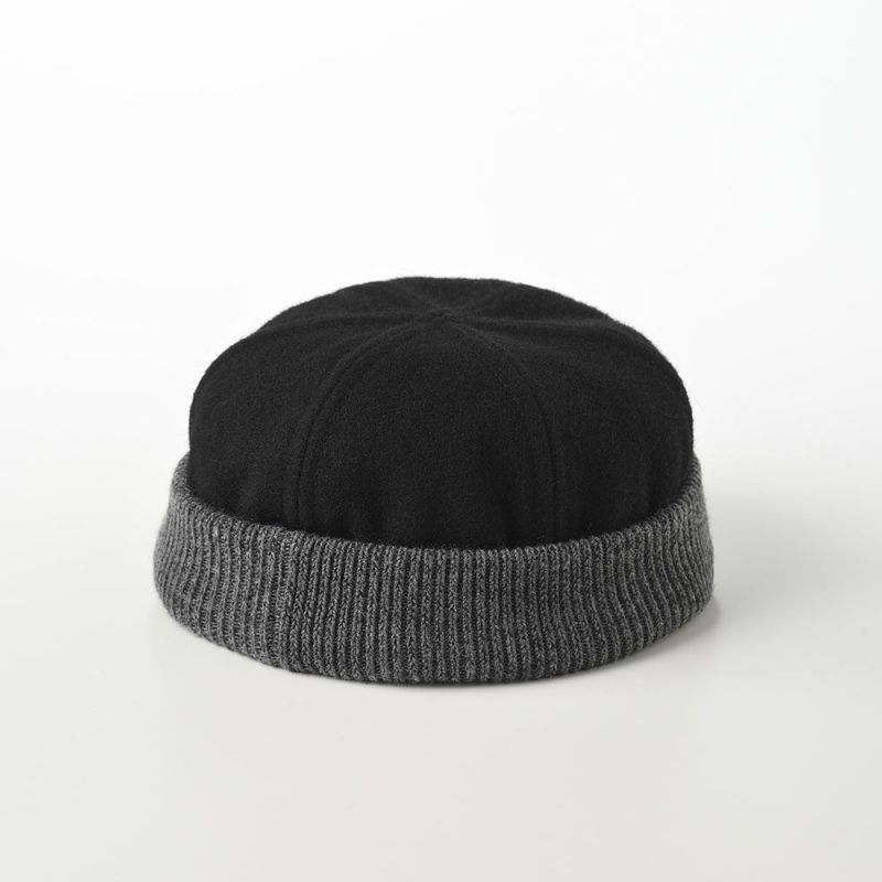 ステルコフスキーのロールキャップ Wool beanie cap（ウールビーニーキャップ）ブラック