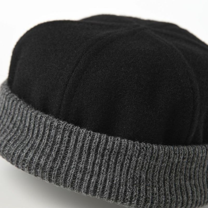 ステルコフスキーのロールキャップ Wool beanie cap（ウールビーニーキャップ）ブラック