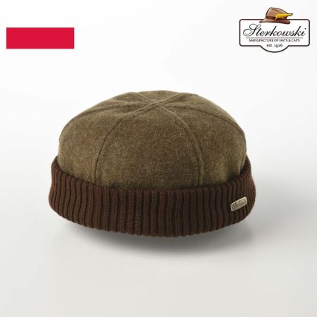 ステルコフスキーのロールキャップ Wool beanie cap（ウールビーニーキャップ）カーキ