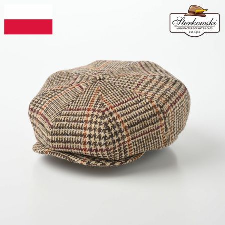 ステルコフスキーのキャスケット Peaky Blinders Harris Tweed（ピーキーブラインダーズ ハリスツイード）ベージュチェック