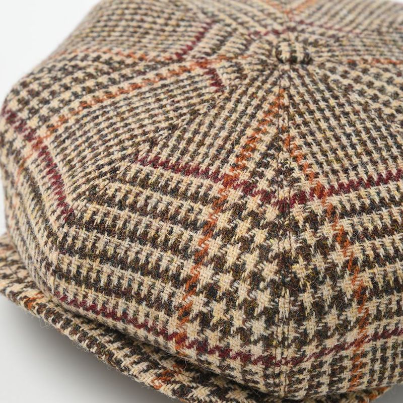 ステルコフスキーのキャスケット Peaky Blinders Harris Tweed（ピーキーブラインダーズ ハリスツイード）ベージュチェック