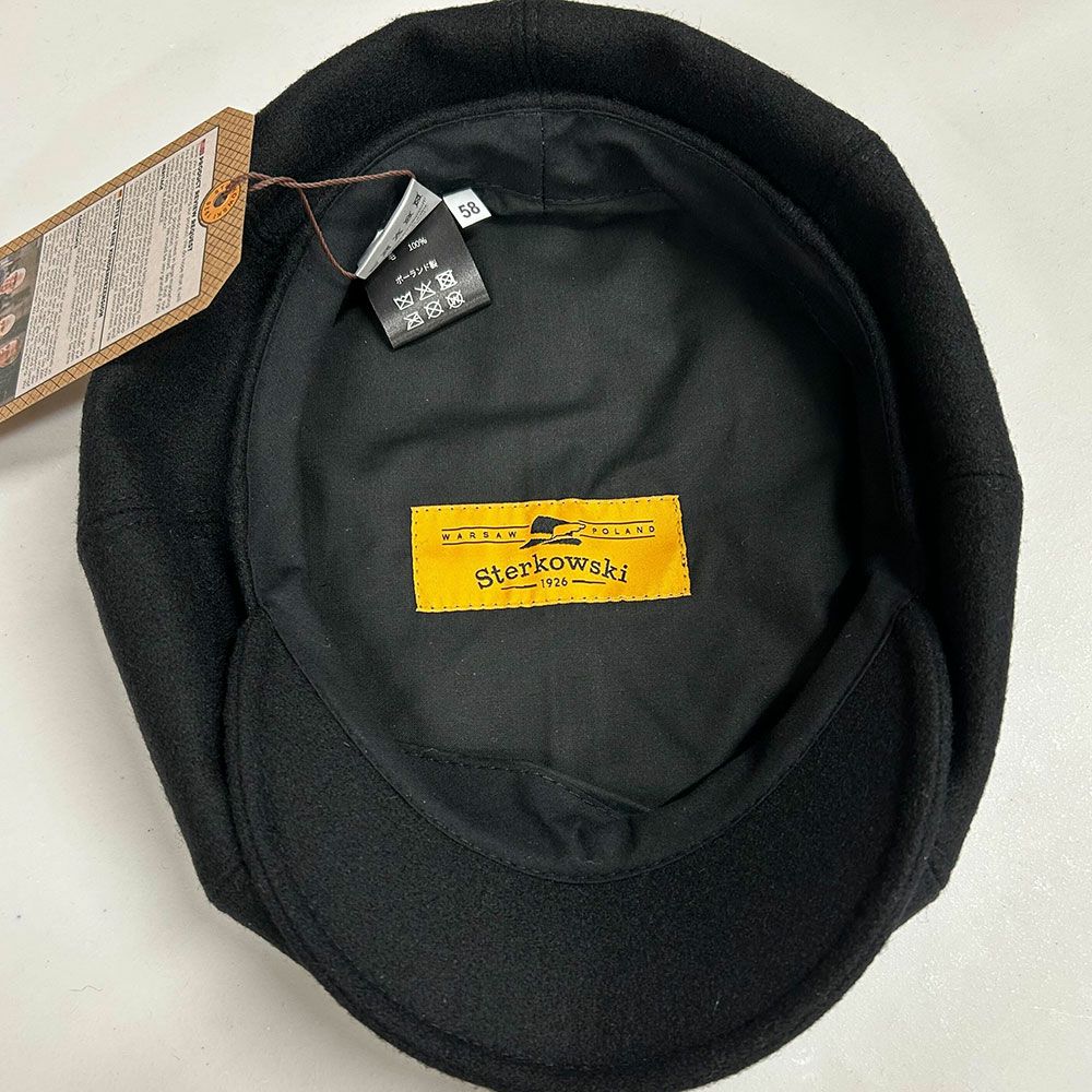 ステルコフスキーのキャスケット Peaky Blinders Wool（ピーキーブラインダーズ ウール）ブラック
