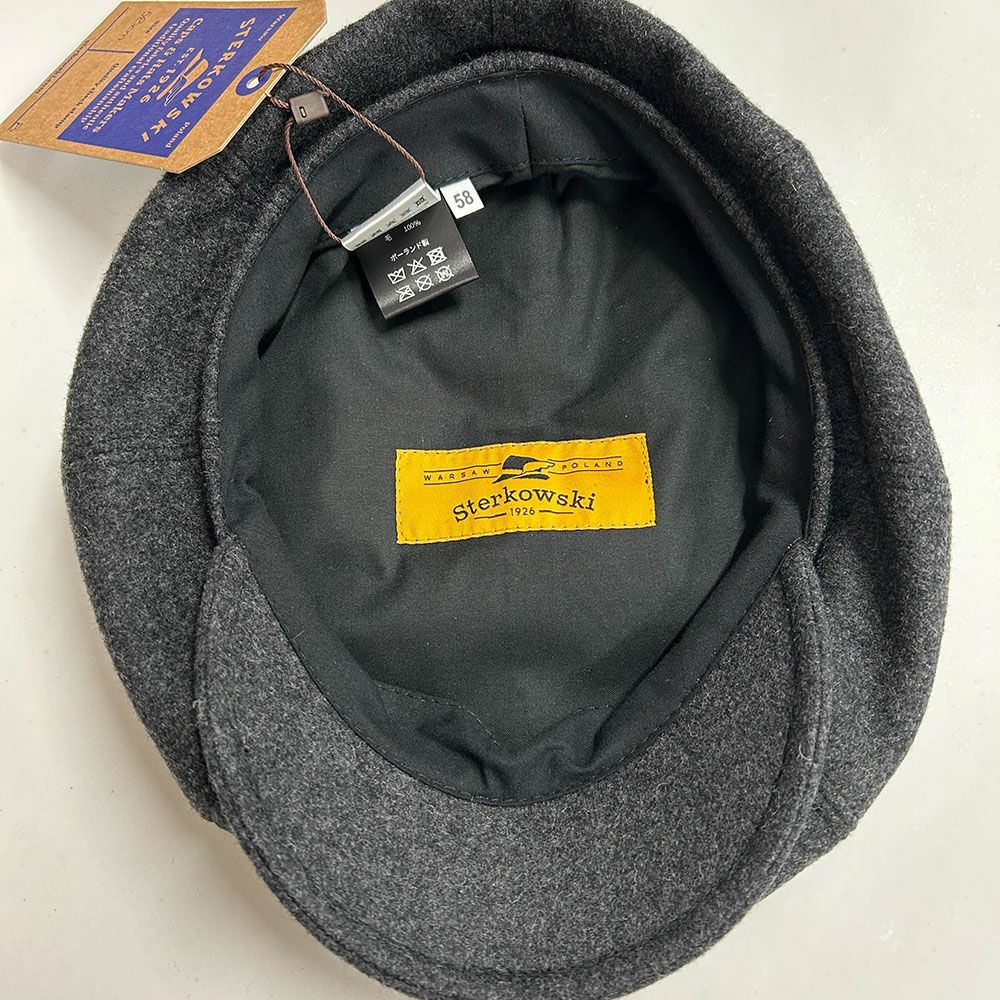ステルコフスキーのキャスケット Peaky Blinders Wool（ピーキーブラインダーズ ウール）ダークグレー