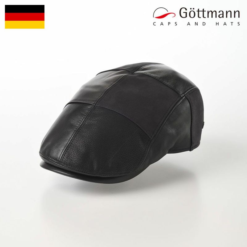 帽子 ハンチング Gottmann（ゴットマン） Brighton Sheep Leather（ブライトン シープレザー）G2682218 ブラック