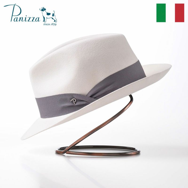 帽子 フェルトハット Panizza（パニッツァ） PISA VALDARNO（ピサ ヴァルダルノ）ホワイト