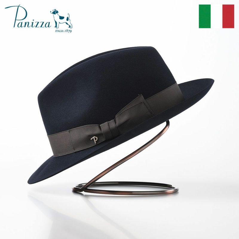 帽子 フェルトハット Panizza（パニッツァ） PISA ALLA MODA（ピサ アラ モダ）ダークブルー