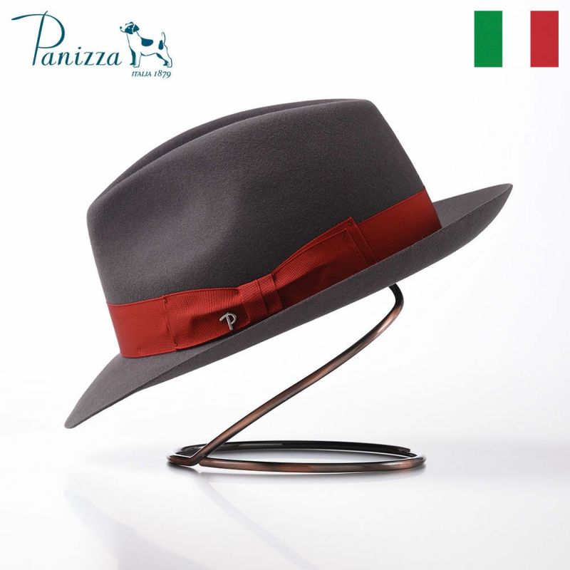 帽子 フェルトハット Panizza（パニッツァ） PISA ALLA MODA（ピサ アラ モダ）グレー