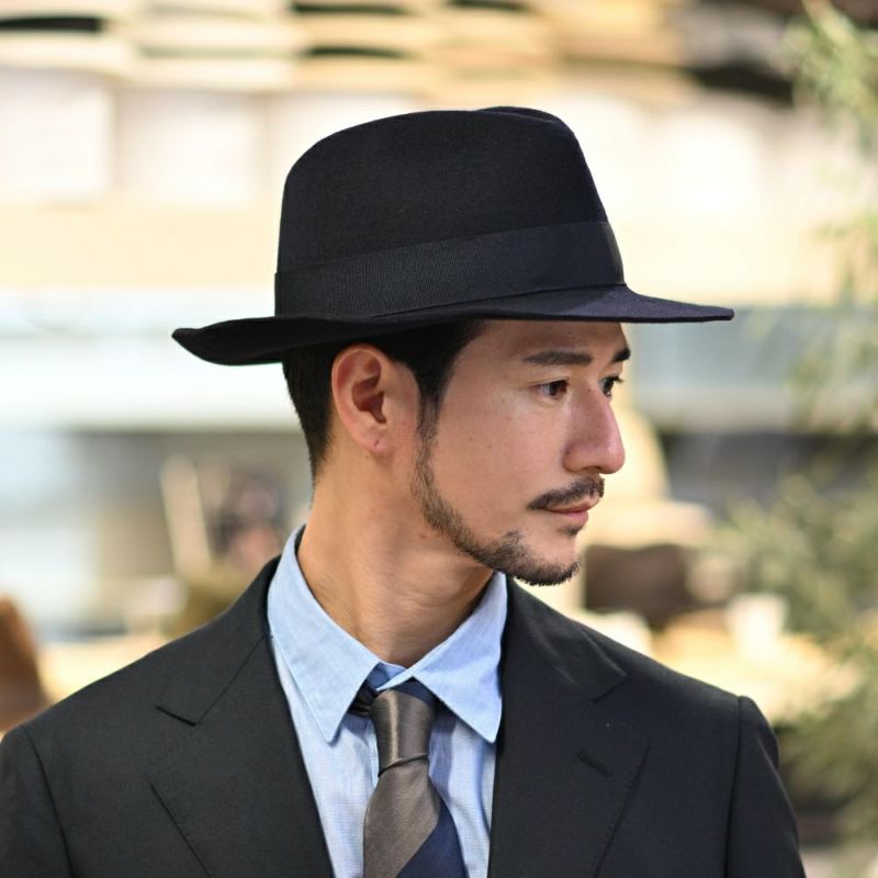 ビガリのフェルトハット ALFREDO（アルフレード）ネイビー