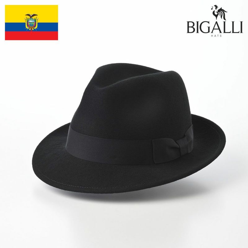 帽子 フェルトハット BIGALLI（ビガリ） AVANTE（アバンテ）ブラック