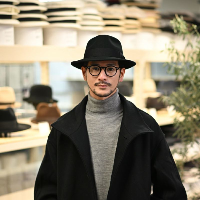 ビガリのフェルトハット PLOMO（プロモ）ブラック