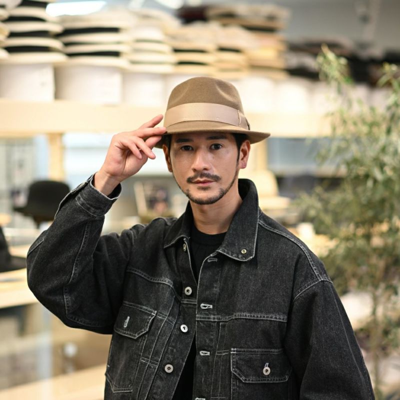 ビガリ フェルトハット PLOMO（プロモ）カーキ | 帽子通販 時谷堂百貨