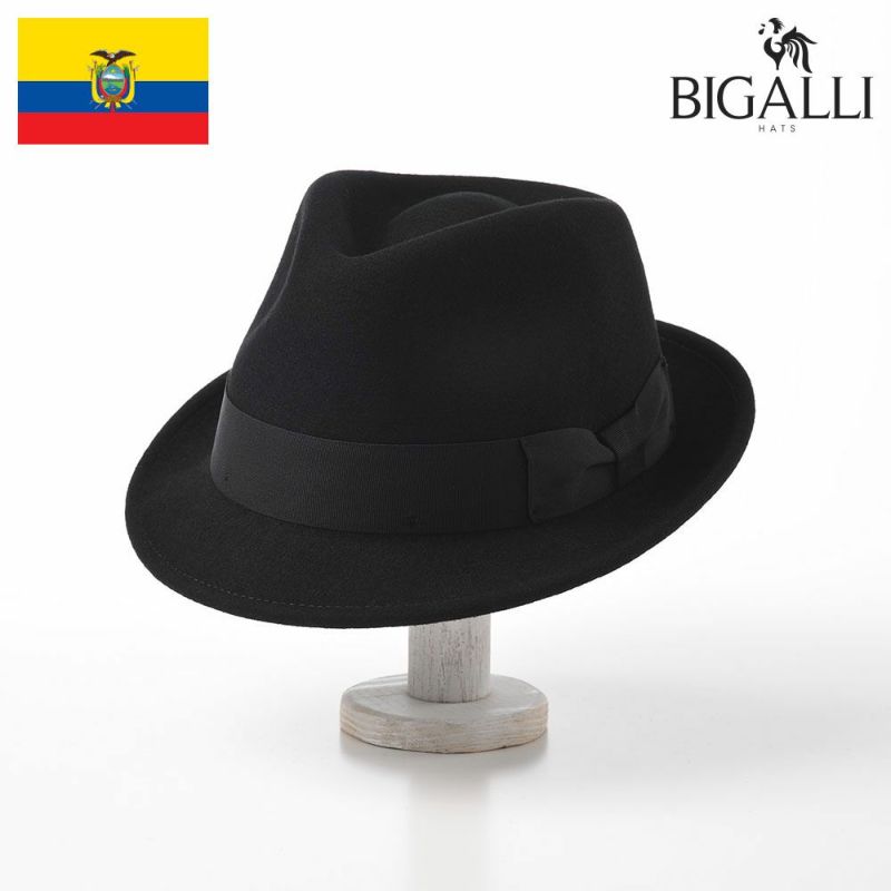 帽子 フェルトハット BIGALLI（ビガリ） RICARDO（リカルド）ブラック