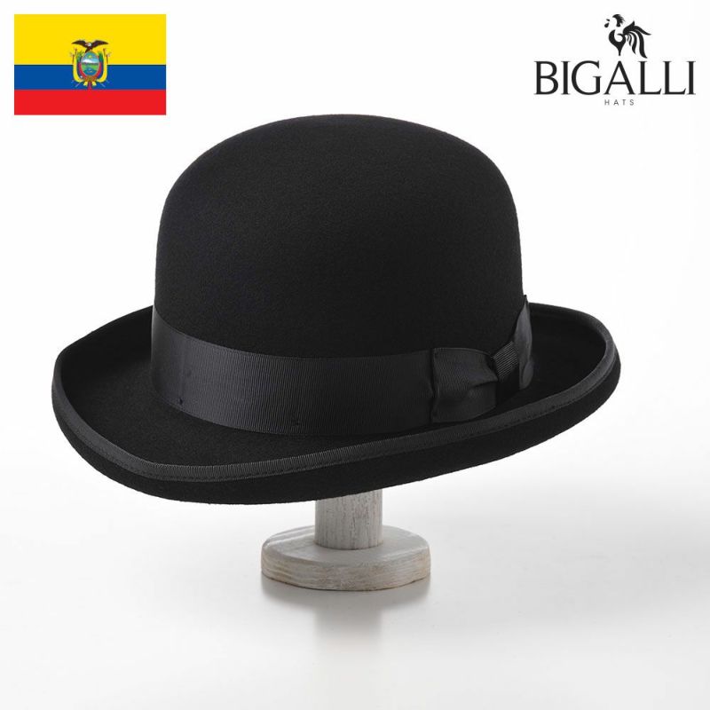 帽子 フェルトハット BIGALLI（ビガリ） BOWLER FULLY（ボウラー フリー）ブラック