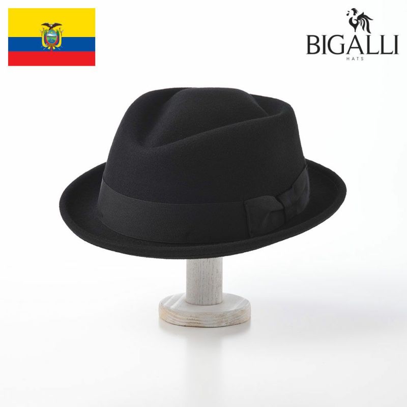 帽子 フェルトハット BIGALLI（ビガリ） DIAMOND STINGY（ダイヤモンド スティンギー）ブラック