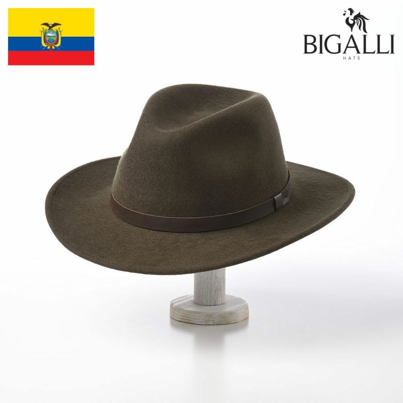帽子 フェルトハット BIGALLI（ビガリ） SALVADOR（サルバドール）モスグリーン