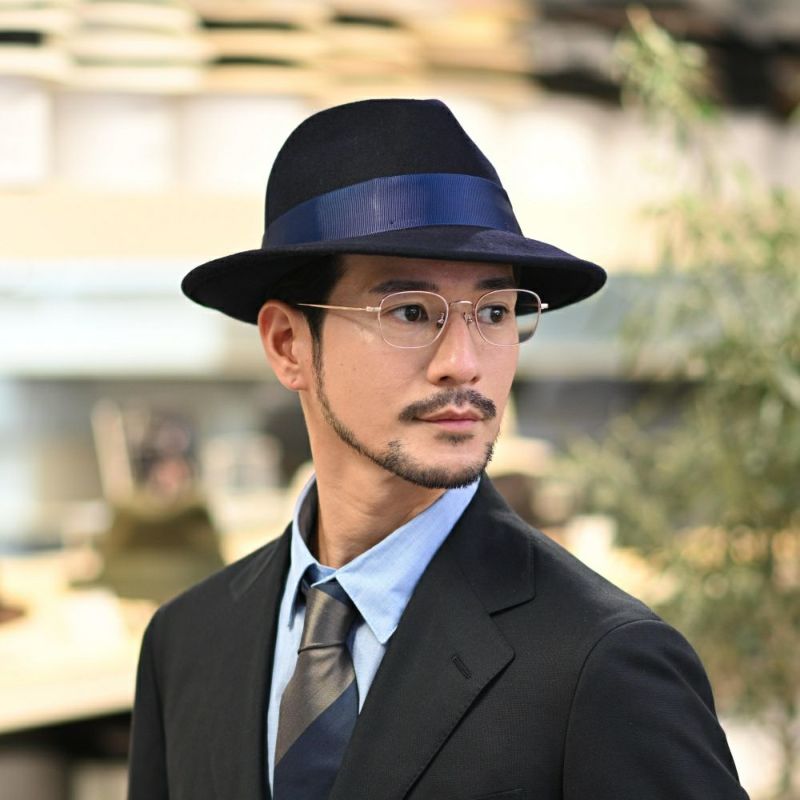 ビガリ フェルトハット ANDY(アンディ)ネイビー | 帽子通販 時谷堂 ビガリ フェルトハット ANDY(アンディ)ネイビー | 帽子通販 時谷堂