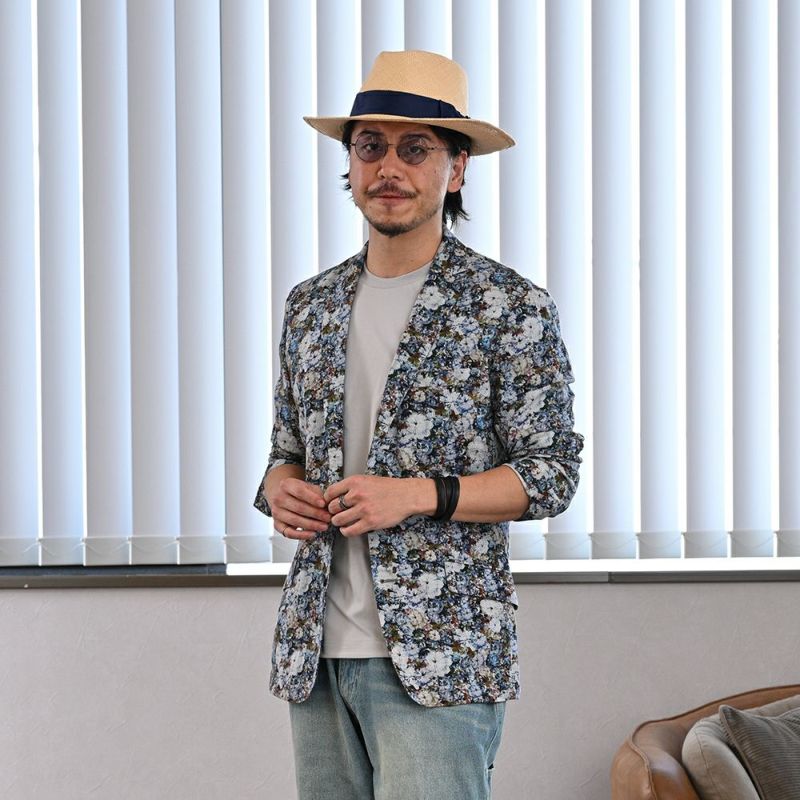 ビガリのパナマハット SANTORINI（サントリーニ）ベージュのモデル写真