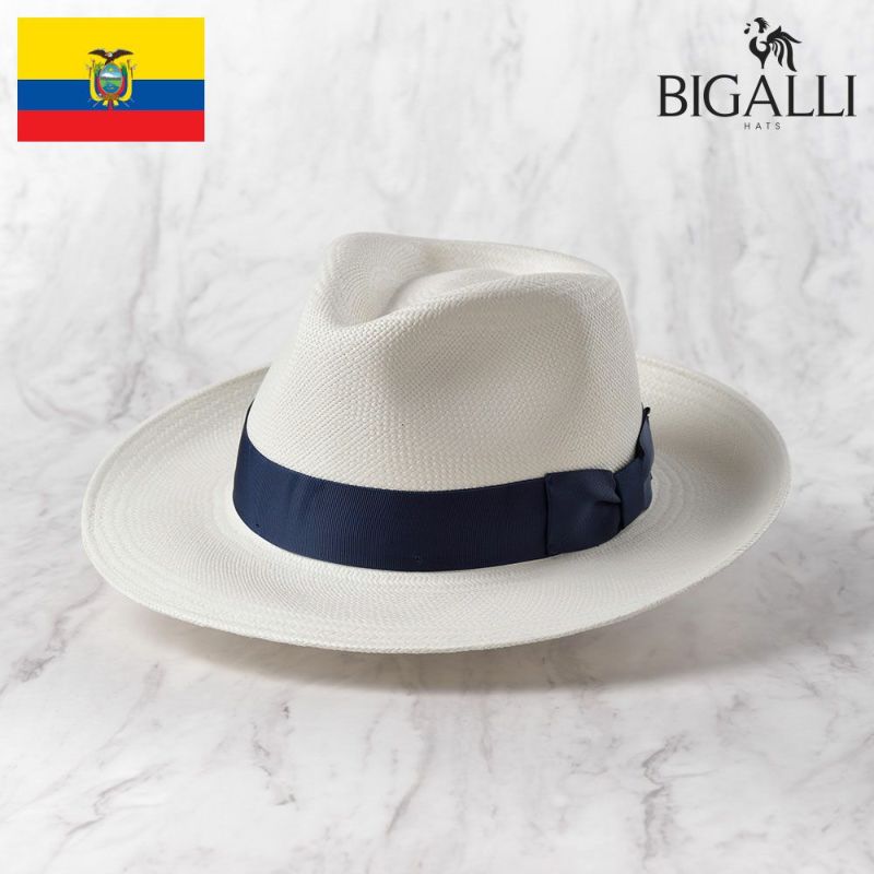 帽子 パナマハット パナマ帽 BIGALLI（ビガリ） SANTORINI（サントリーニ）ホワイト