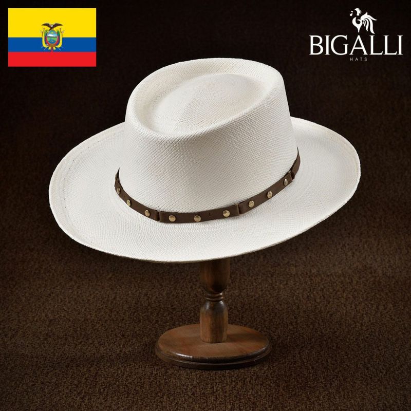 帽子 パナマハット パナマ帽 BIGALLI（ビガリ） GAMBLER（ガンブレール）ホワイト