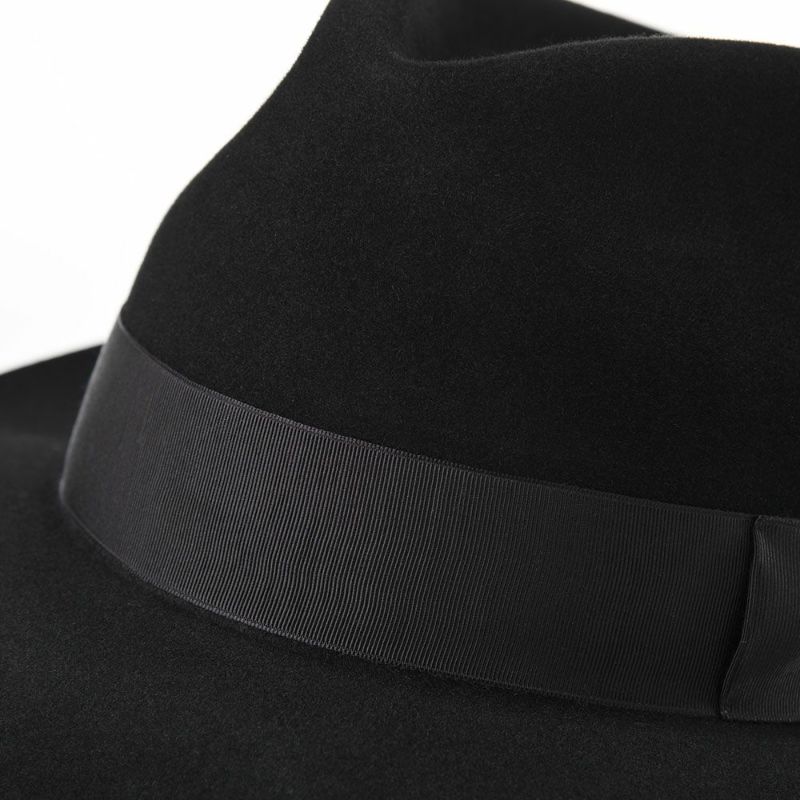 ノックスのフェルトハット Rabbit Fur Fedora Hat（ラビットファー フェドラハット）KMC ブラック