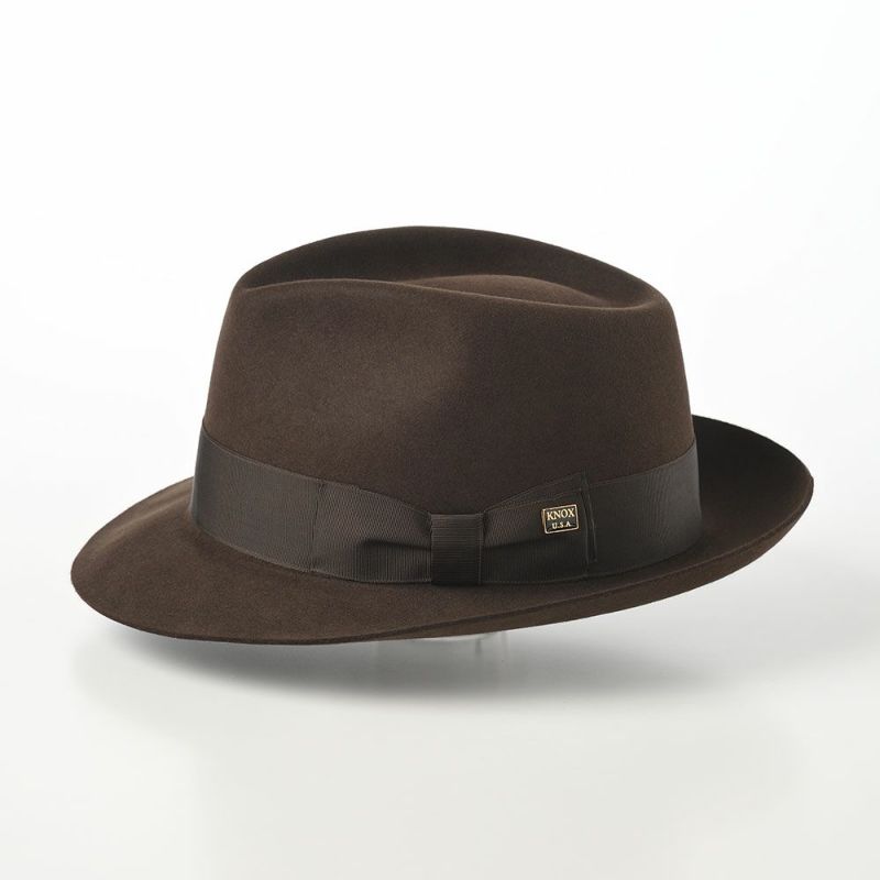 ノックスのフェルトハット Rabbit Fur Fedora Hat（ラビットファー フェドラハット）KMC ブラウン