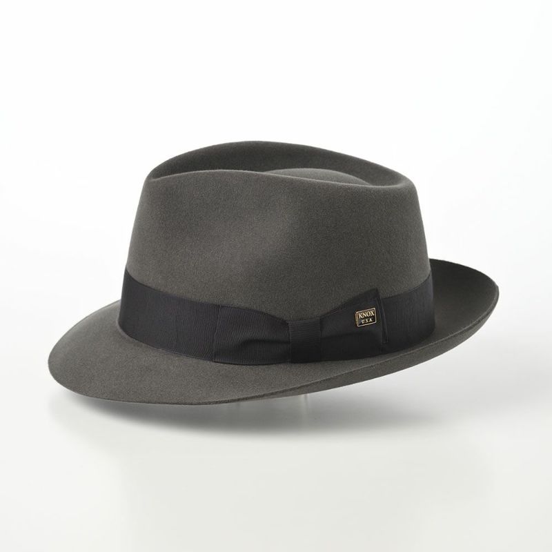 ノックスのフェルトハット Rabbit Fur Fedora Hat（ラビットファー フェドラハット）KMC ダークグレー