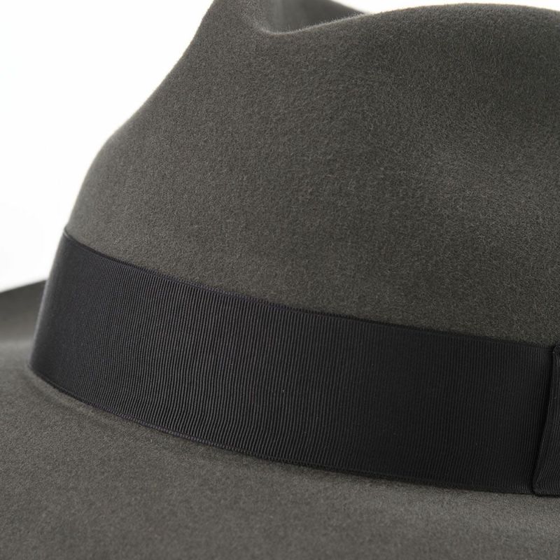 ノックスのフェルトハット Rabbit Fur Fedora Hat（ラビットファー フェドラハット）KMC ダークグレー