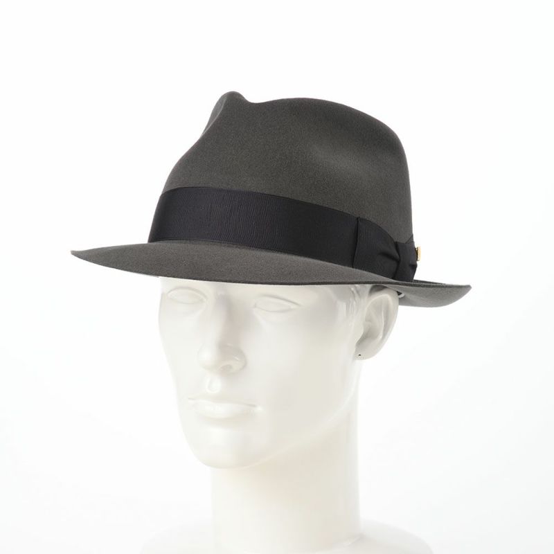 ノックスのフェルトハット Rabbit Fur Fedora Hat（ラビットファー フェドラハット）KMC ダークグレー