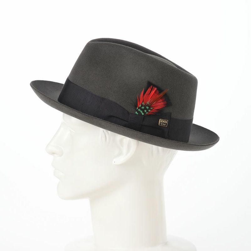 ノックスのフェルトハット Rabbit Fur Fedora Hat（ラビットファー フェドラハット）KMC ダークグレー